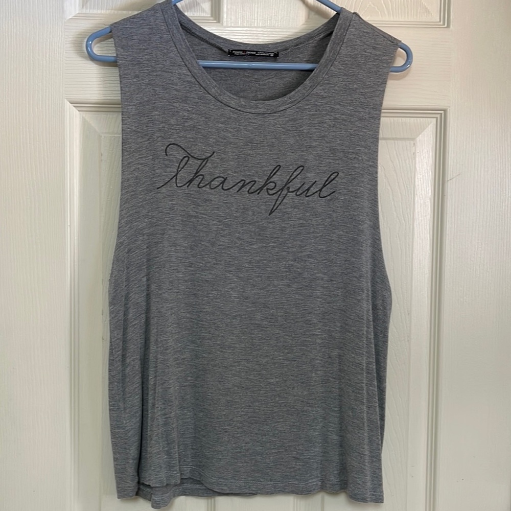 Rock ❤️ Rose Couture sleeveless tee. “Thankful” size small